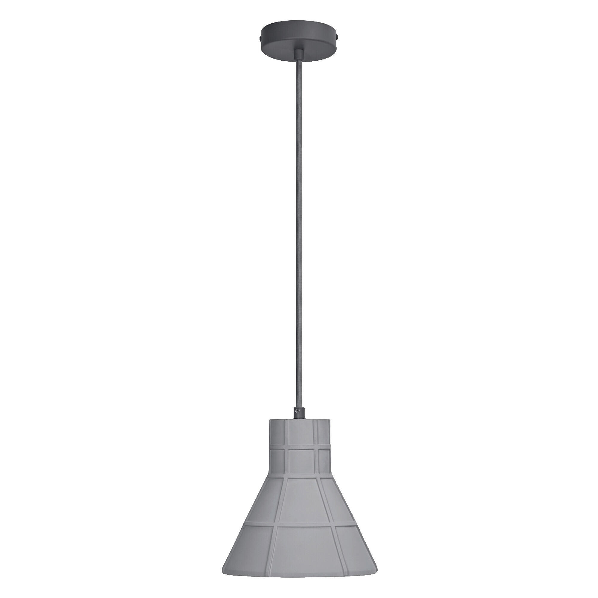 HÄNGELEUCHTE 20/125 cm  - Dunkelgrau, Basics, Stein/Metall (20/125cm) - Osram