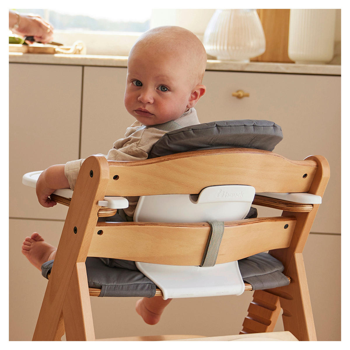 HOCHSTUHLEINLAGE Highchair Baby Seat Pad  - Dunkelgrau, Basics, Textil (46/2/24cm) - Hauck
