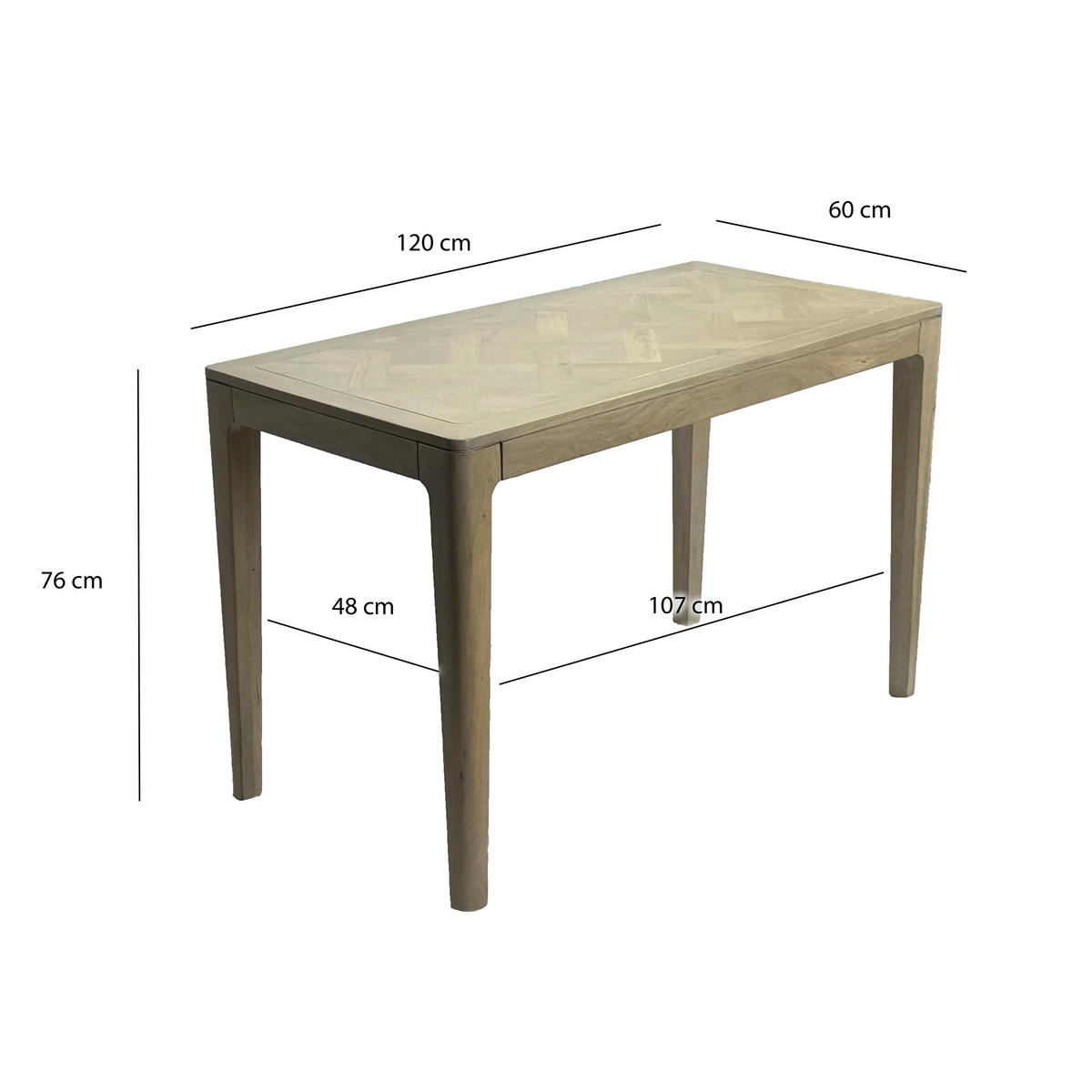 ESSTISCH      - Weiß, Design, Holz (120/60/76cm) - Livetastic