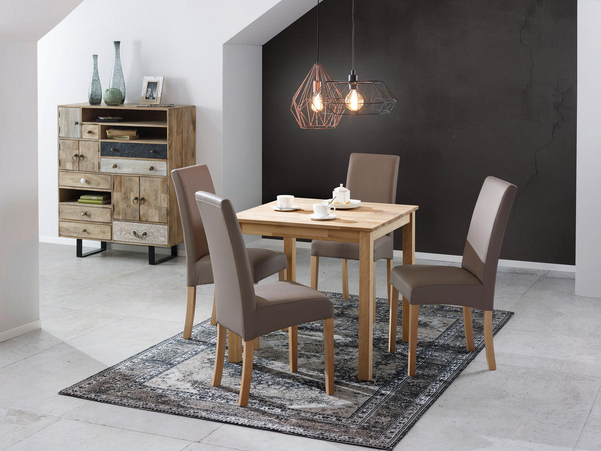 STUHL  in Webstoff Holz, Textil  - Buchefarben/Braun, KONVENTIONELL, Holz/Textil (42/95/57cm) - Carryhome