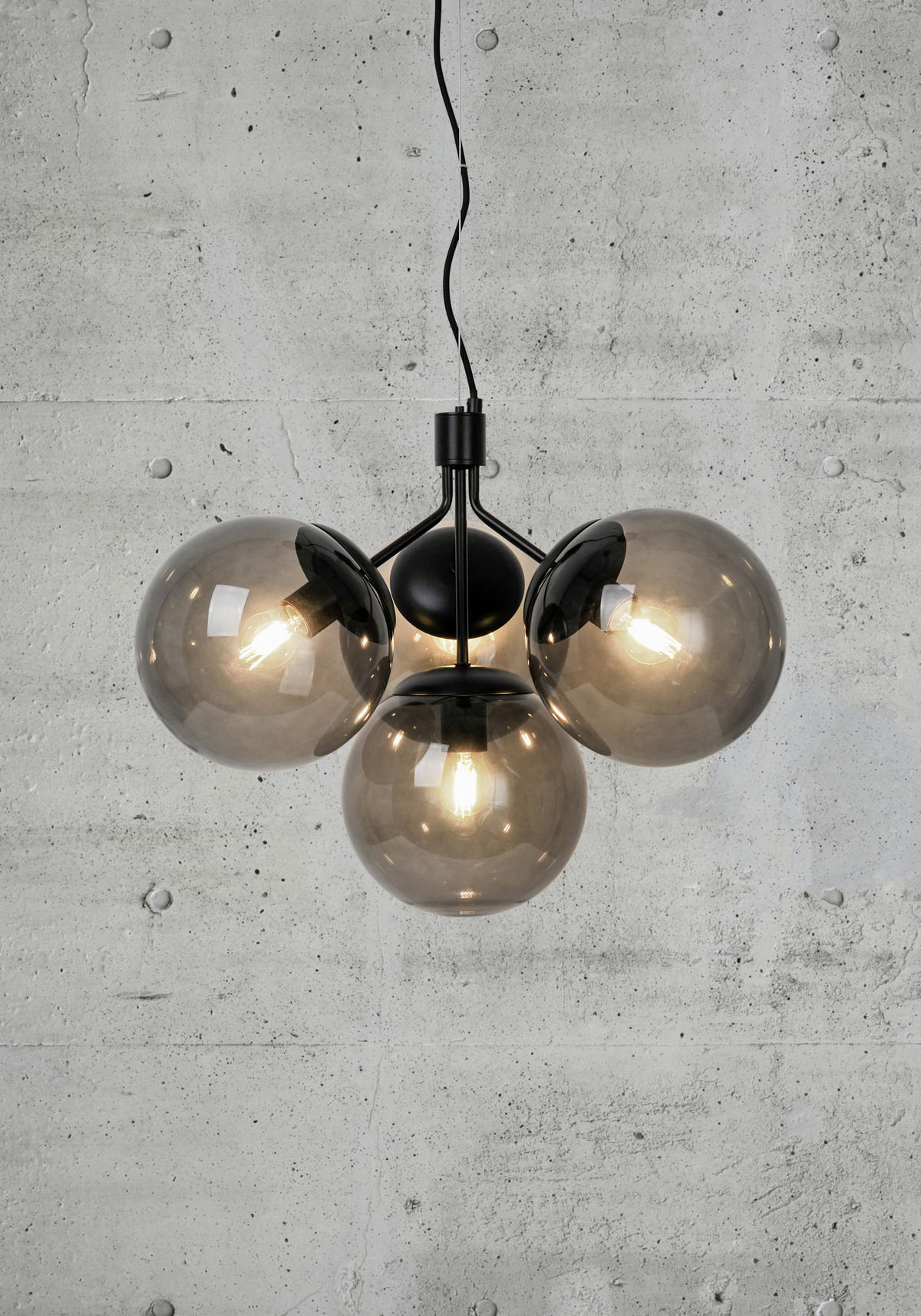 HÄNGELEUCHTE IVONA 41/54 cm   - Schwarz, KONVENTIONELL, Glas/Metall (41/54cm) - Nordlux