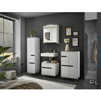 MIDISCHRANK 60/100/35 cm  - Schwarz/Weiß, Basics, Holzwerkstoff/Metall (60/100/35cm) - MID.YOU