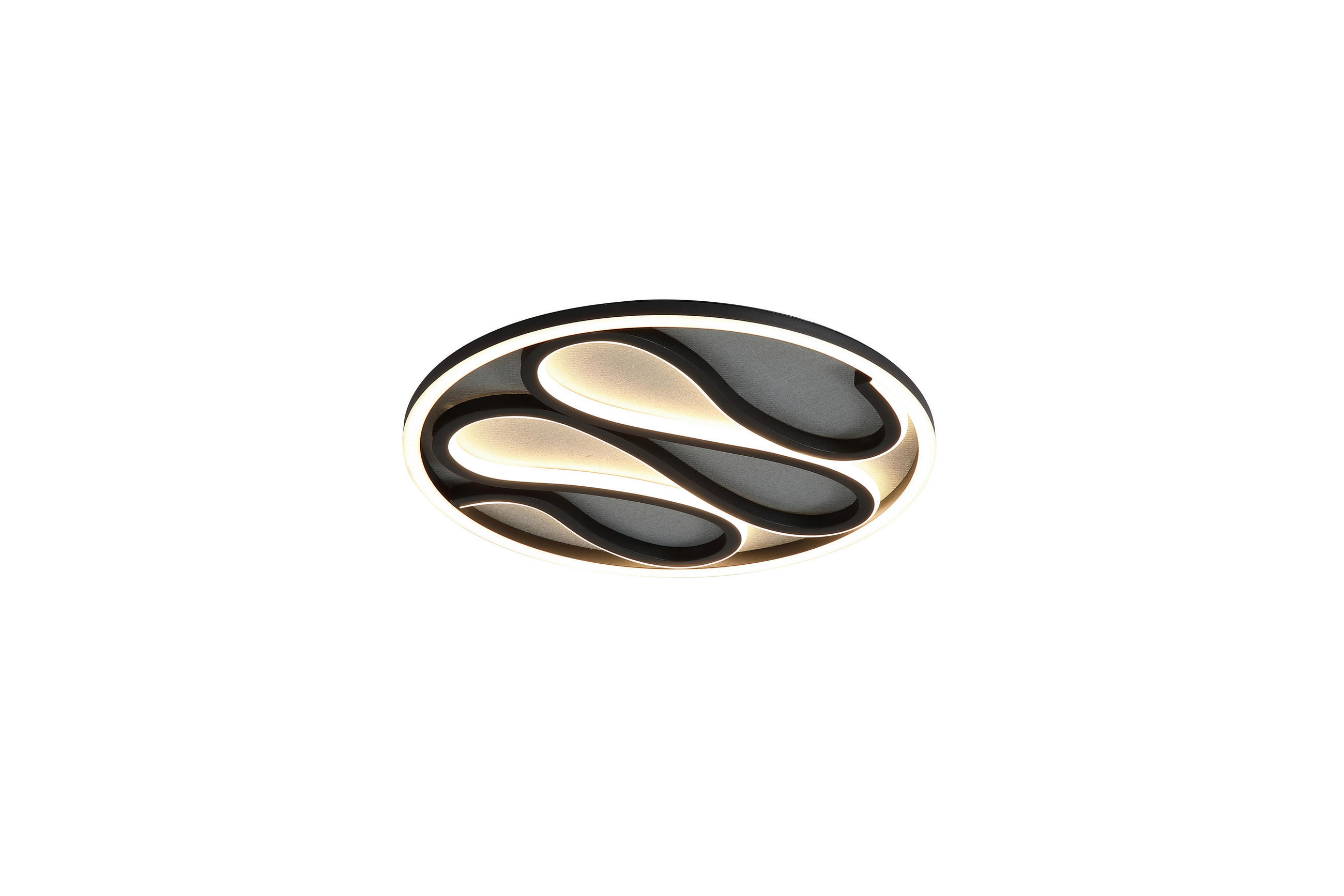 Plafonieră Cu Led  39/5 cm    - alb/negru, Basics, plastic/metal (39/5cm)