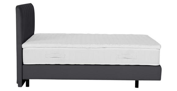 BOXSPRINGBETT 180/200 cm,  in Anthrazit, Topper, Matratzen, H3 = fest  - Anthrazit/Schwarz, Design, Holzwerkstoff/Textil (180/200cm) - Esposa