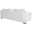 ECKSOFA  in Cord Perlmutt  - Perlmutt/Schwarz, KONVENTIONELL, Textil/Metall (168/258cm) - Carryhome