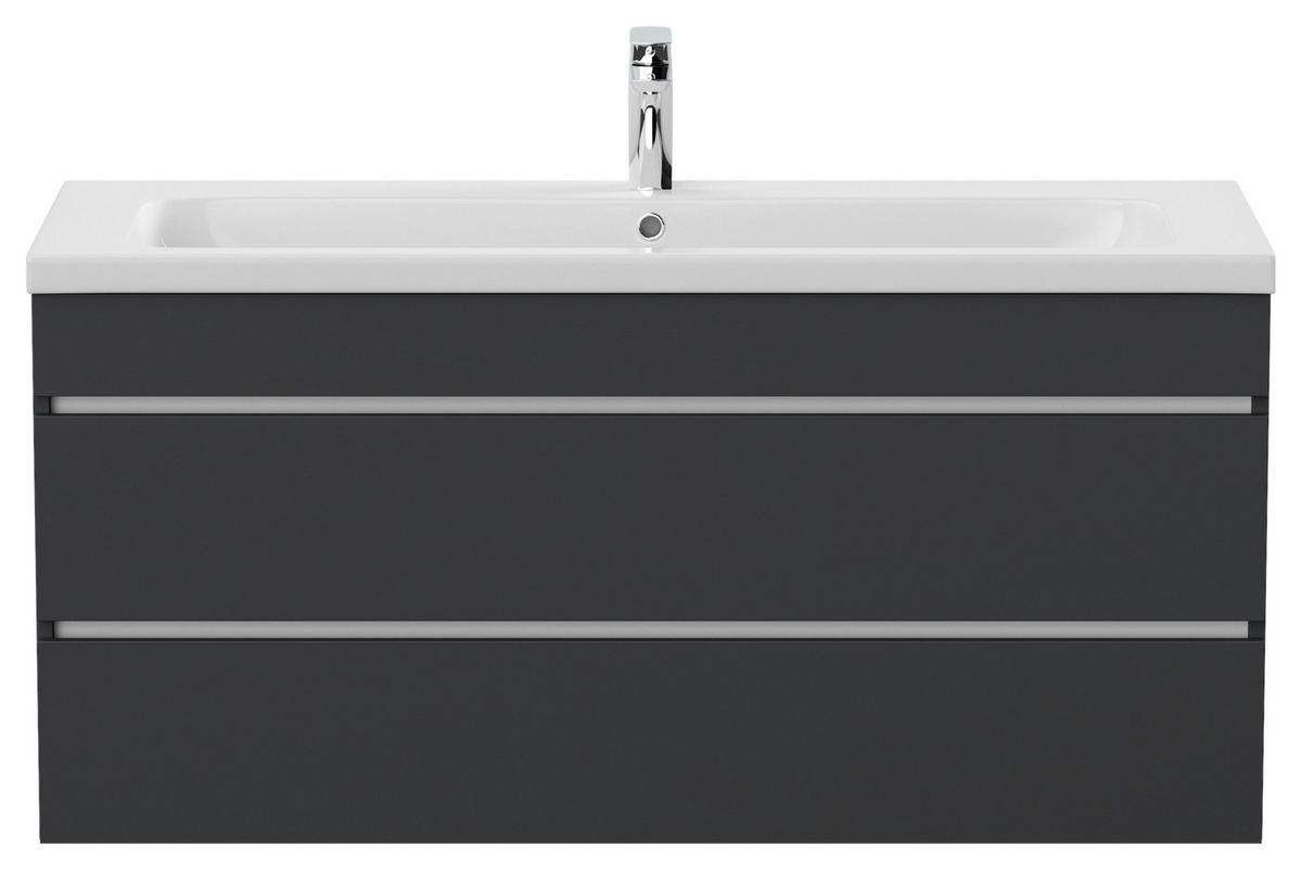 WASCHTISCHKOMBI 120 cm  - Graphitfarben/Weiß, Basics, Holzwerkstoff/Stein (120cm) - MID.YOU