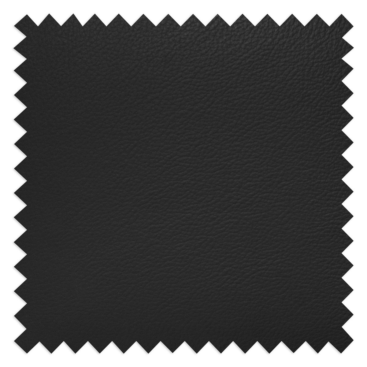 ECKSOFA in Lederlook Echtleder Schwarz  - Buchefarben/Schwarz, Design, Leder/Holz (238/168cm) - Livetastic