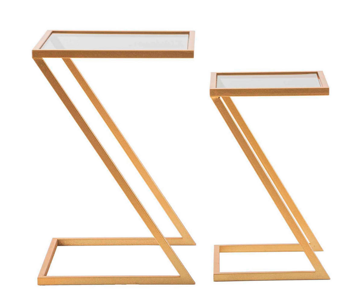 COUCHTISCH - Goldfarben, Basics, Glas/Metall (40/60/40cm)