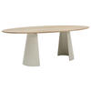 ESSTISCH Eiche massiv oval Eichefarben  - Eichefarben/Grau, Design, Holz (220/115/75cm) - Musterring