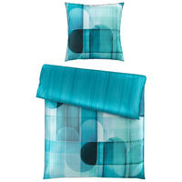 WENDEBETTWÄSCHE Satin 155/220 cm  - Petrol, Design, Textil (155/220cm) - Esposa