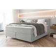 BOXSPRINGBETT 180/200 cm  in Hellgrau  - Hellgrau/Schwarz, KONVENTIONELL, Textil/Metall (180/200cm) - Carryhome