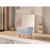 HOCKER in Textil Silberfarben  - Eichefarben/Silberfarben, KONVENTIONELL, Holz/Textil (58/48/58cm) - Sit & More