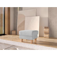 HOCKER in Textil Silberfarben  - Eichefarben/Silberfarben, KONVENTIONELL, Holz/Textil (58/48/58cm) - Sit & More