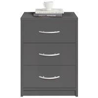 NOČNÝ STOLÍK, grafitová, 38,5/54/28,2 cm - čierna/sivá, Basics, kompozitné drevo/plast (38,5/54/28,2cm) - Carryhome