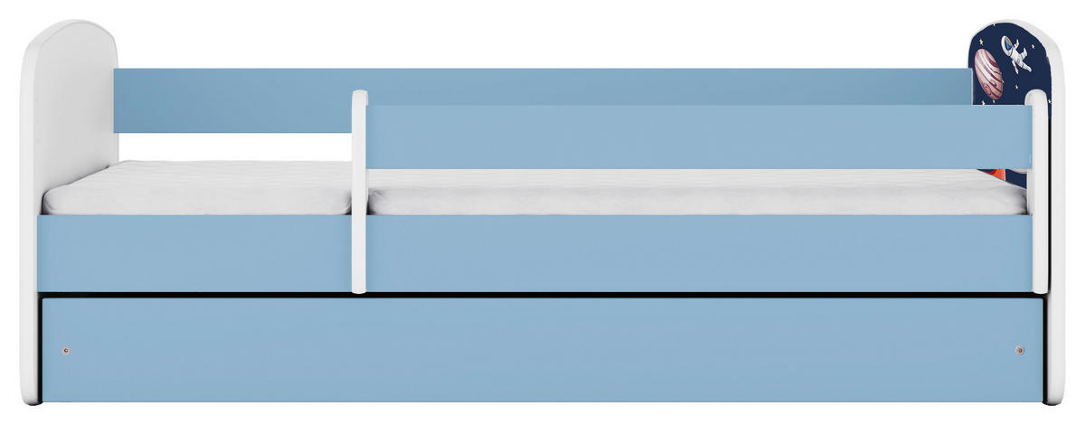 KINDER-/JUNIORBETT - Blau/Birkefarben, MODERN, Holz/Holzwerkstoff (80/160cm) - MID.YOU
