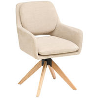 ARMLEHNSTUHL in Holz, Metall, Textil Beige  - Beige/Naturfarben, KONVENTIONELL, Holz/Textil (59/89/65cm) - Livetastic