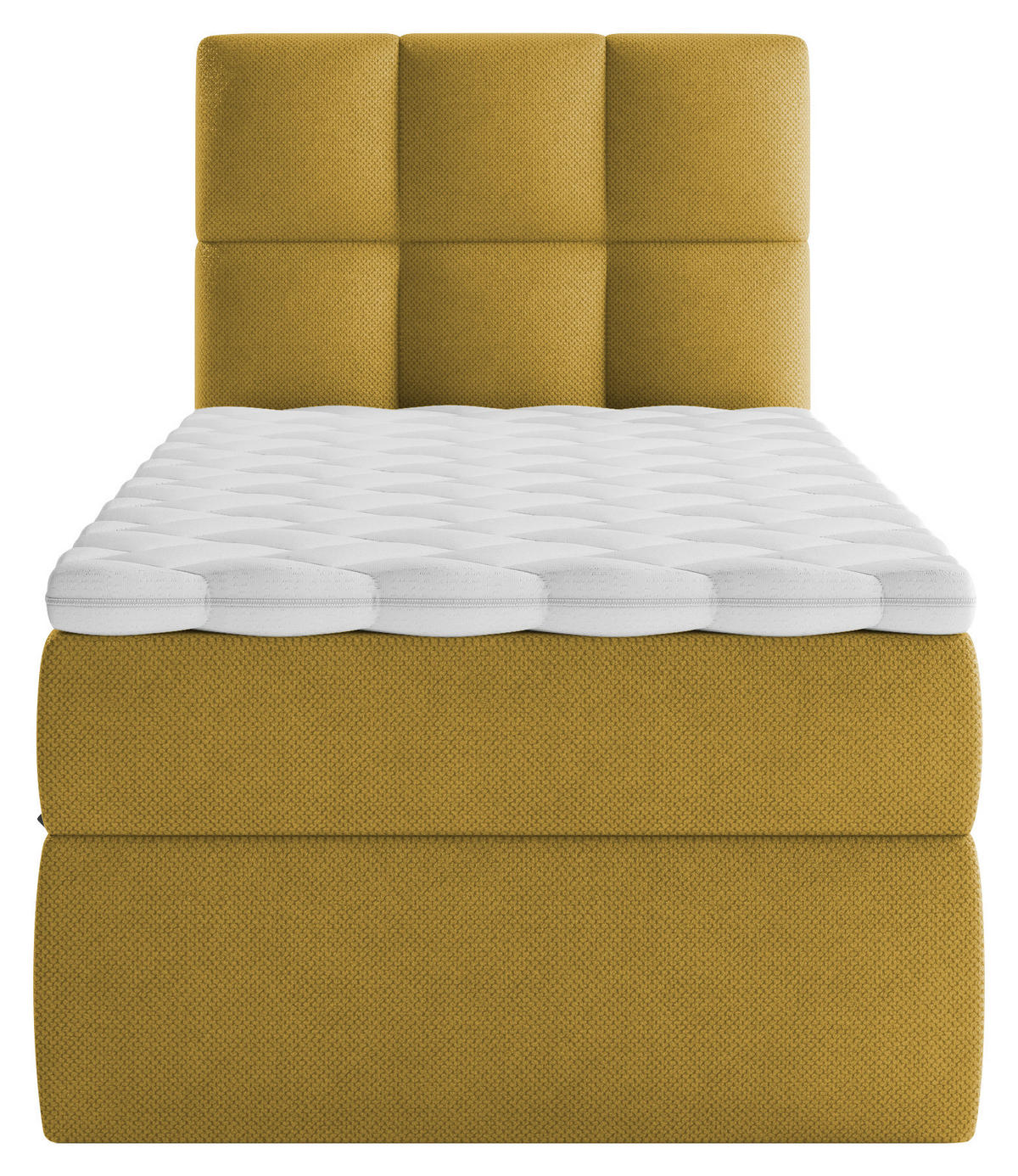BOXBETT 90/200 cm  in Senfgelb  - Senfgelb/Schwarz, Modern, Holz/Holzwerkstoff (90/200cm) - MID.YOU