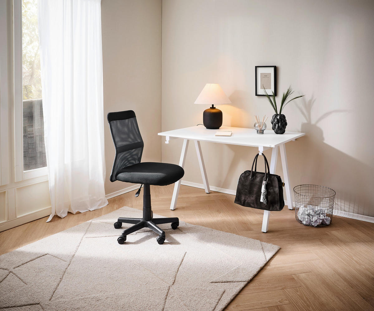 SCHREIBTISCH 120/80/75 cm  in Weiß  - Weiß, MODERN, Holzwerkstoff/Metall (120/80/75cm) - Carryhome