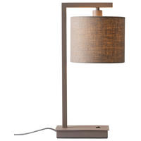 STOLNÁ LAMPA, nástenný stmievač, E14, 18/10/44 cm - béžovohnedá/piesková, Design, kov/textil (18/10/44cm) - It's about Romi