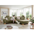 ECKSOFA in Mikrofaser Hellgrün  286/236 cm  - Wildeiche/Beige, Natur, Holz/Textil (286/236cm) - Voleo