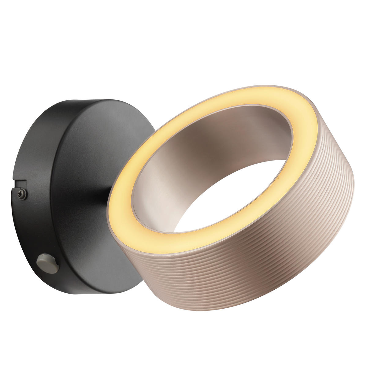 LED-WANDLEUCHTE - Schwarz/Braun, Design, Kunststoff/Metall (11/20/15cm) - Brilliant
