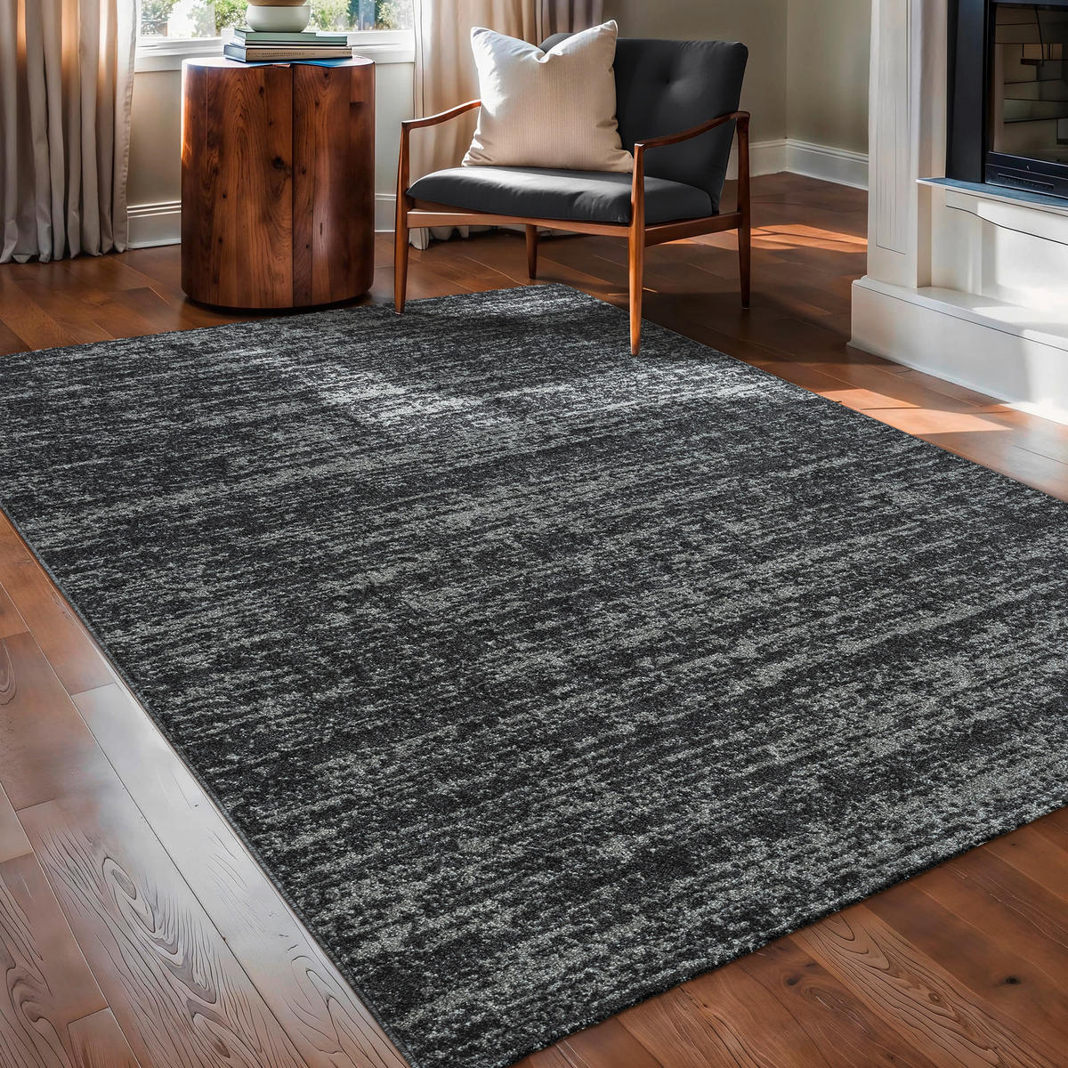 WEBTEPPICH 160/230 cm Oslo Schwarz  - Schwarz, Basics, Kunststoff/Textil (160/230cm) - Novel