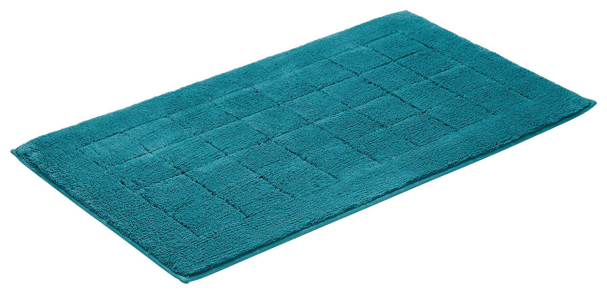 Badteppich 67 x 120 Vossen Exclusive Petrol 67/120 cm  - Petrol, Basics, Kunststoff/Textil (67/120cm) - Vossen