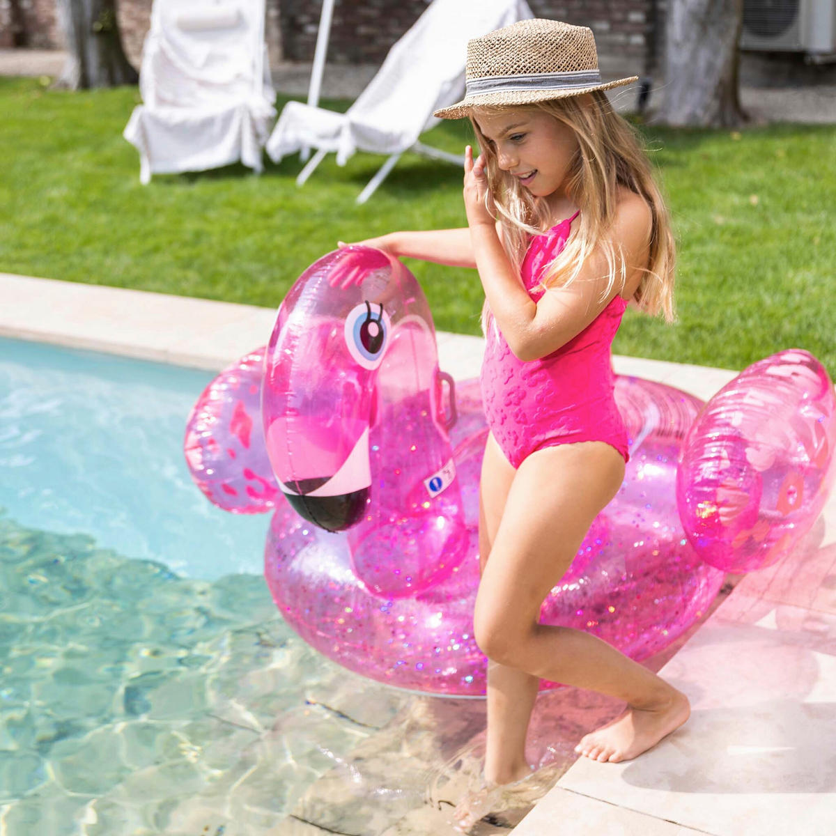 SCHWIMMTIER - Pink, Basics, Kunststoff (150cm)