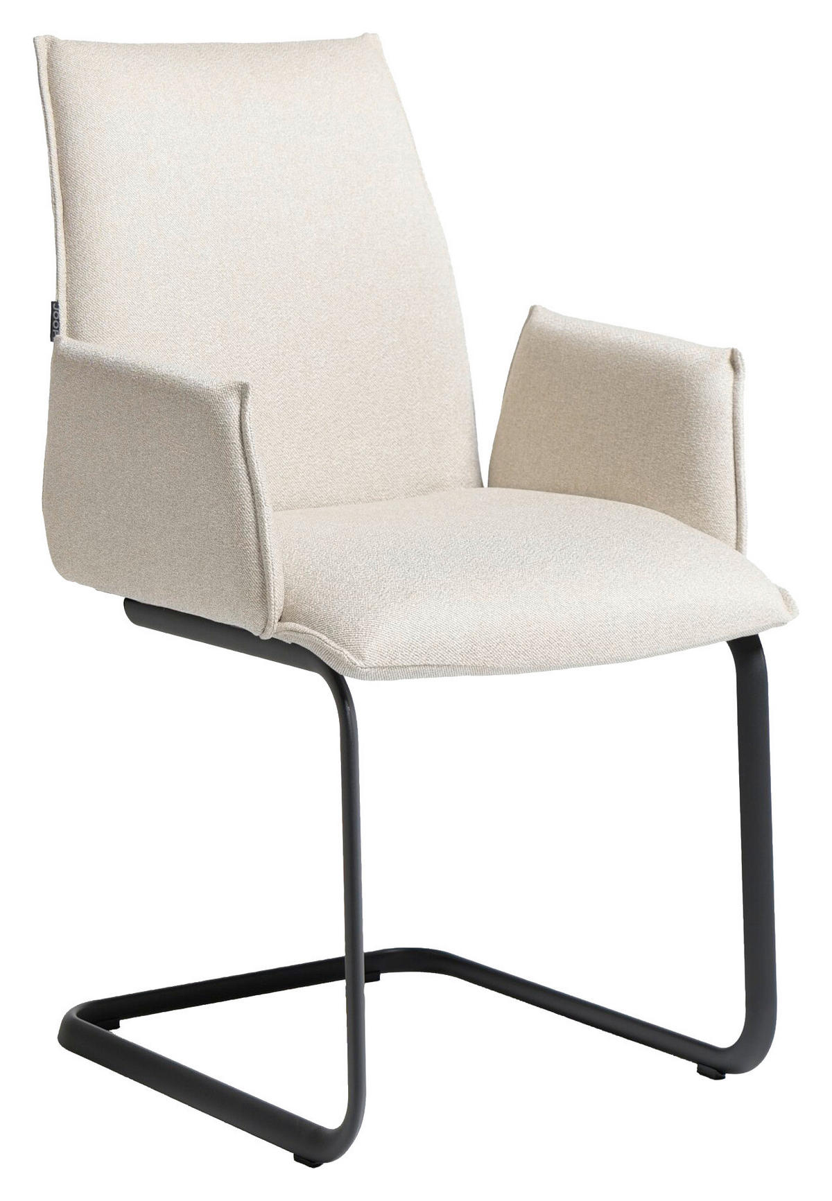 ARMLEHNSTUHL  Stoffauswahl, Gestellauswahl Flachgewebe  - Anthrazit/Naturfarben, Design, Textil/Metall (56/92/64cm) - Joop!