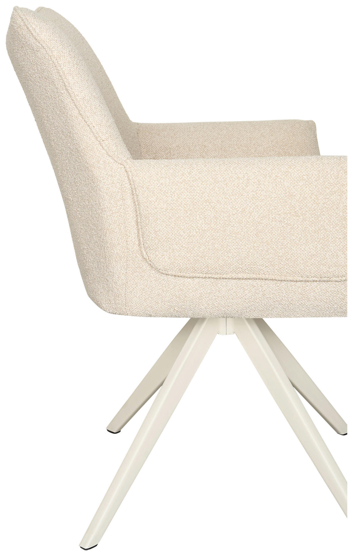ARMLEHNSTUHL  Sitzfläche 360° drehbar, inklusive Armlehnen Webstoff  Beige  - Beige, MODERN, Textil/Metall (64/86/65,5cm) - Livetastic