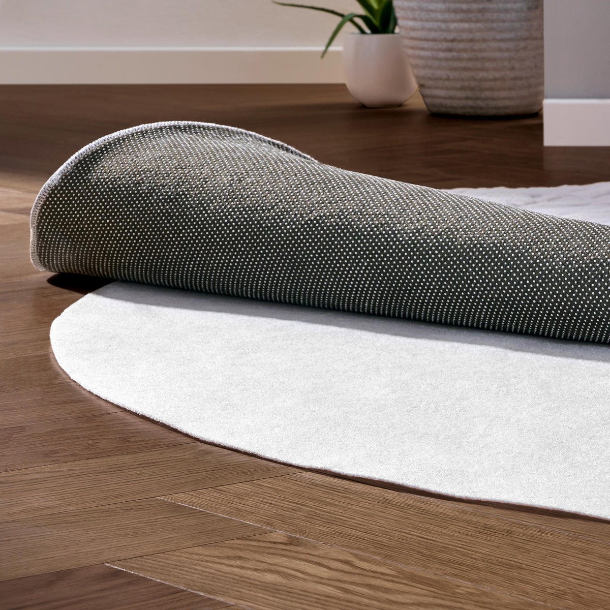 TEPPICHVLIES  - Weiß, KONVENTIONELL, Kunststoff (150cm) - Homeware