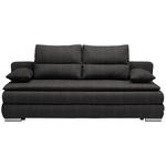 SCHLAFSOFA  in Webstoff Dunkelgrau  - Dunkelgrau/Silberfarben, KONVENTIONELL, Kunststoff/Textil (207/94/90cm) - Venda
