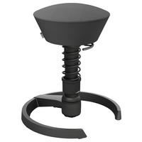 BÜROHOCKER   Schwarz, Schieferfarben  - Schieferfarben/Schwarz, Basics, Textil/Metall (55/45,66/55cm) - Aeris