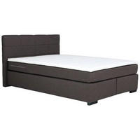 BOXSPRINGBETT 140/200 cm  in Anthrazit  - Anthrazit/Schwarz, MODERN, Kunststoff/Textil (140/200cm) - MID.YOU