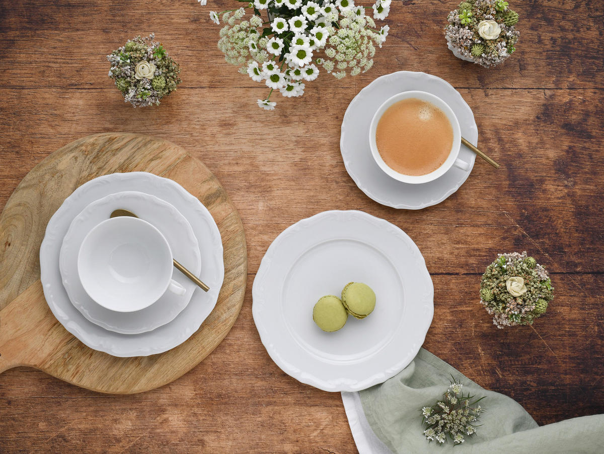 KAFFEESERVICE Maria Theresia Weiss 18-teilig  - Weiß, Basics, Keramik - Creatable