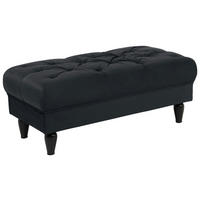 HOCKER Velours Anthrazit  - Anthrazit/Schwarz, Design, Holz/Textil (110/44/56cm) - MID.YOU