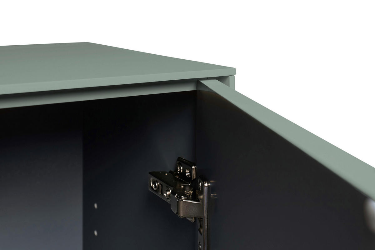 WASCHBECKENUNTERSCHRANK 60/60/33 cm  - Schwarz/Grün, Design, Holzwerkstoff/Kunststoff (60/60/33cm) - home24