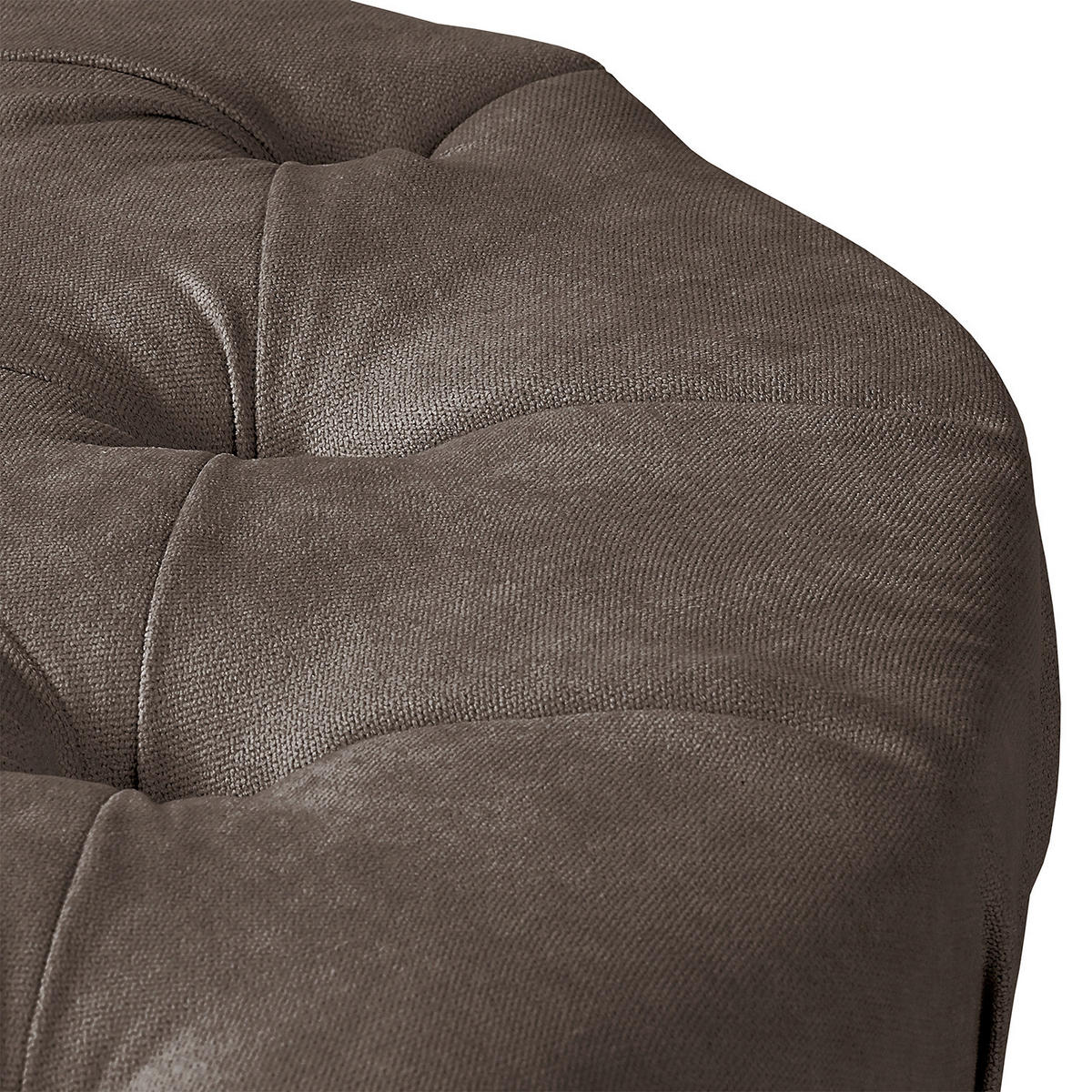 HOCKER Textil Graubraun  - Graubraun/Braun, Design, Holz/Textil (80/45/80cm) - Livetastic