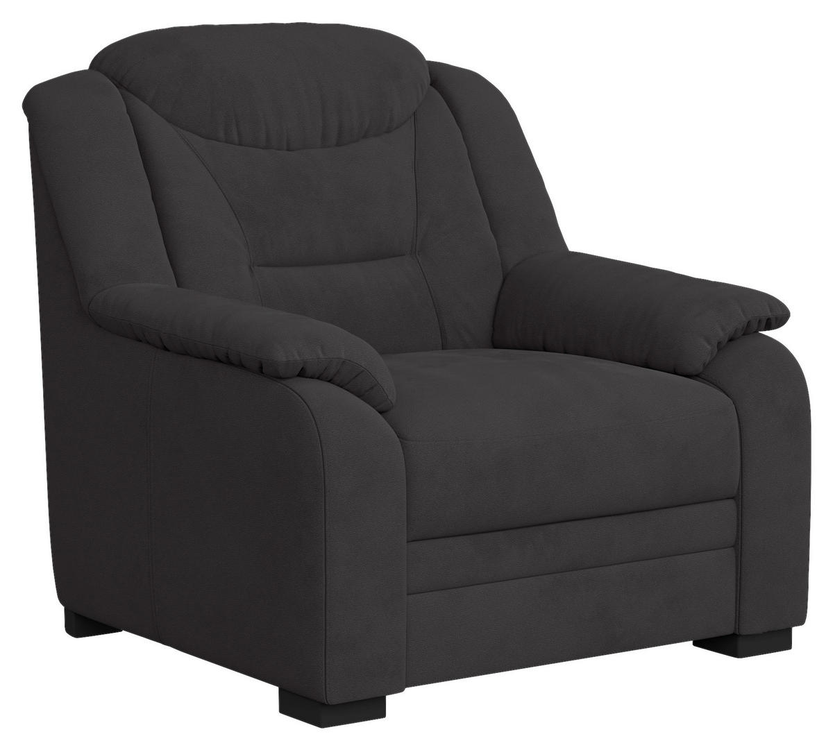 SESSEL Mikrofaser Anthrazit    - Anthrazit/Schwarz, Basics, Kunststoff/Textil (97/99/99cm) - MID.YOU