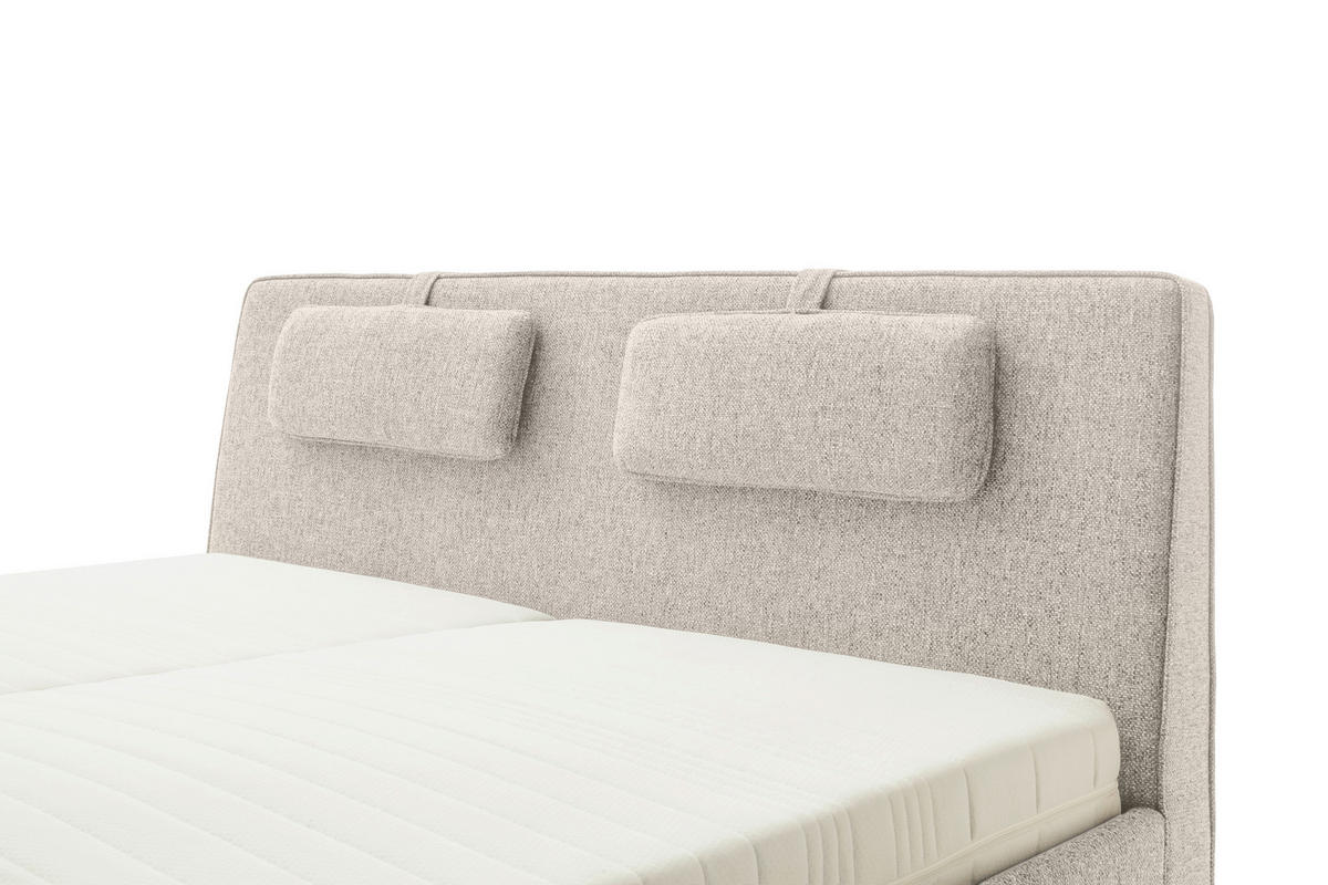 POLSTERBETT Beige 180/200 cm  - Beige/Schwarz, Design, Textil/Metall (180/200cm) - Schöner Wohnen