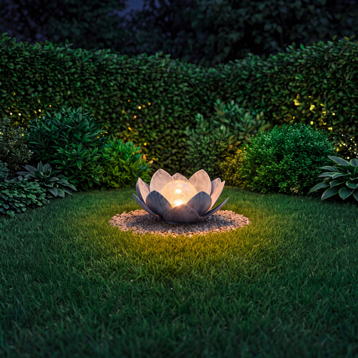 SOLCELLSLAMPA 25/10 cm   - blå, Basics, metall/glas (25/10cm) - Ambia Garden