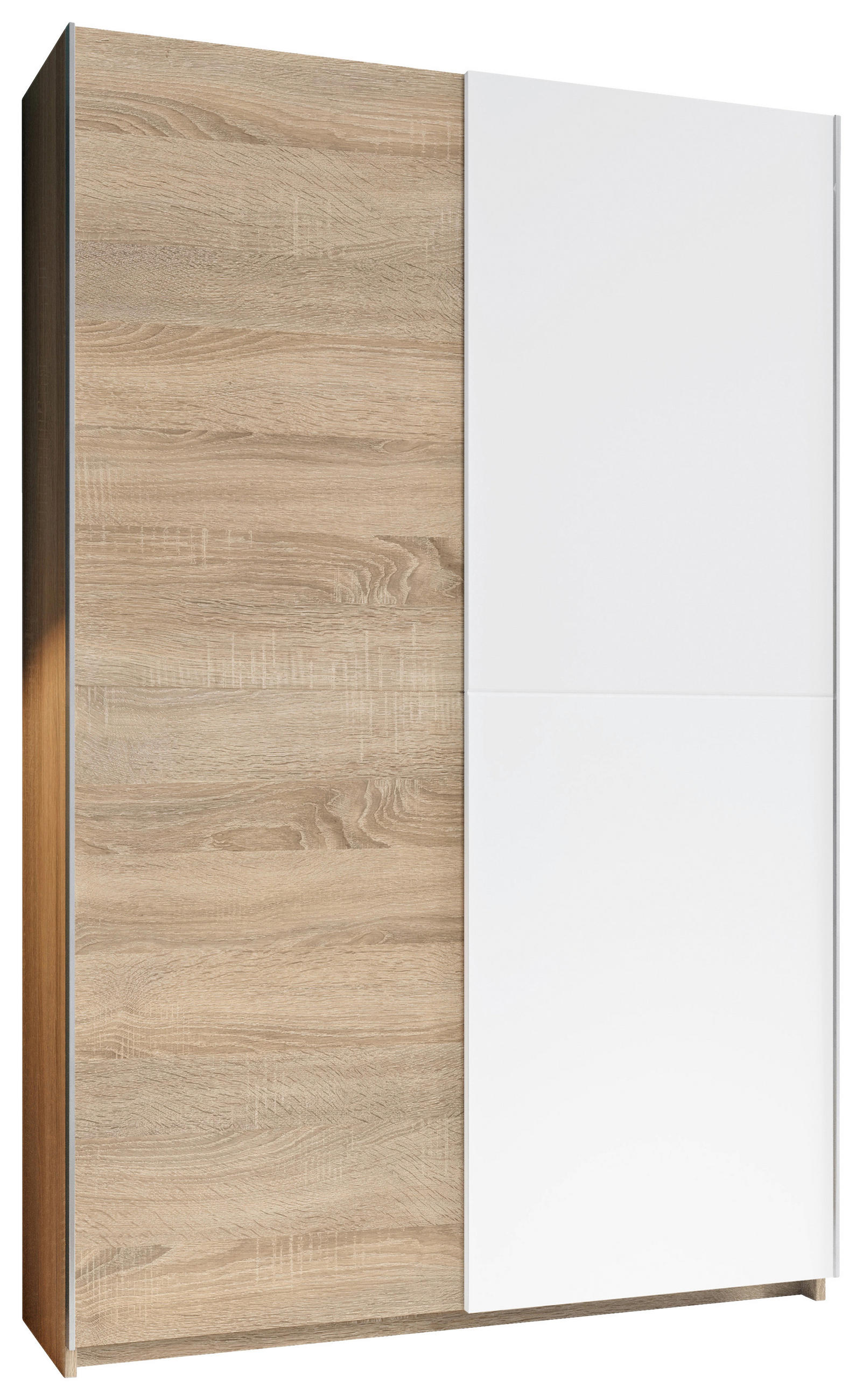 MULTISKÅP 125/195/38 cm 2-dörrar - vit/Sonoma ek, Design, trämaterial (125/195/38cm) - Best Price