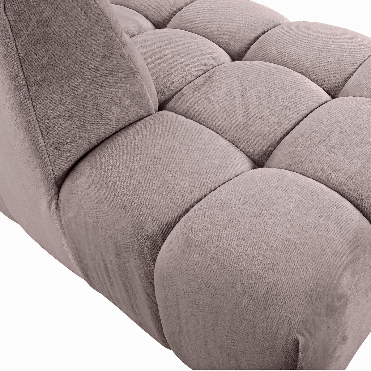 HÖRNSOFFA i plysch lerfärgad  - lerfärgad/svart, Klassisk, textil/plast (282/155cm) - MID.YOU