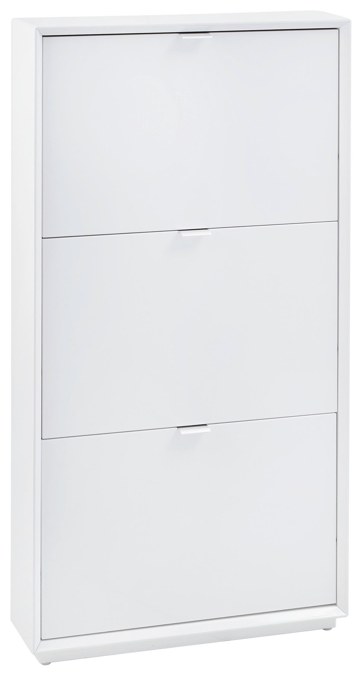 VÝKLOPNÁ SKRINKA NA TOPÁNKY, biela, farba ušľachtilej ocele, 64,5/121,5/18 cm - biela/farba ušľachtilej ocele, Design, kov/kompozitné drevo (64,5/121,5/18cm) - Xora