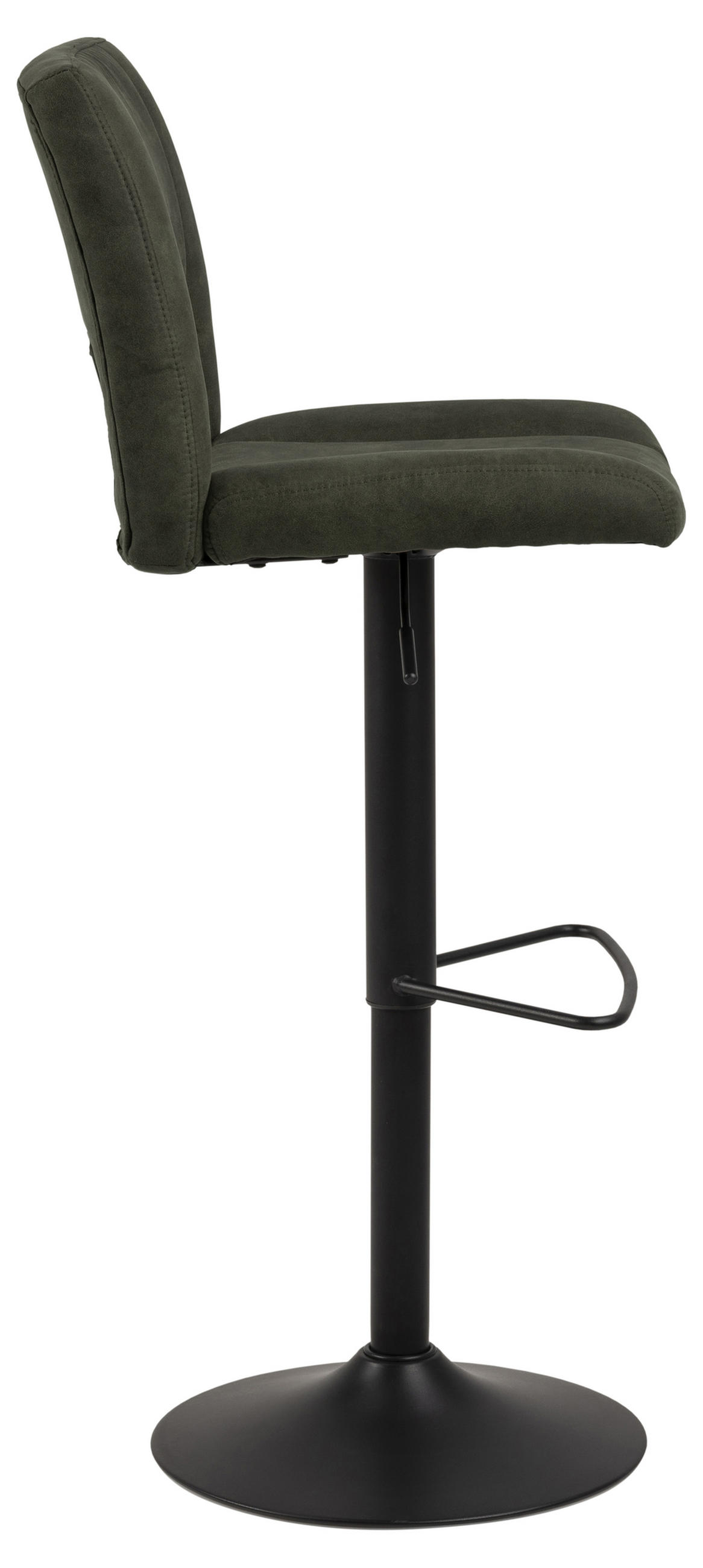 BARSKA STOLICA  maslinasto zelena  metal, tekstil      - maslinasto zelena/crna, Moderno, metal/tekstil (41,5/94-115/52cm) - Carryhome