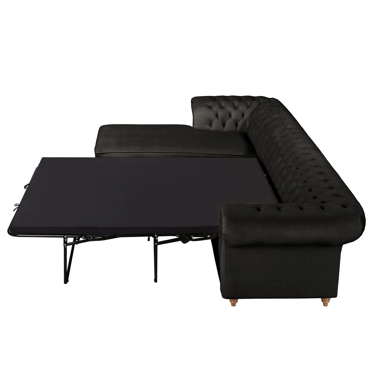 ECKSOFA Laura Anthrazit Mikrofaser  - Anthrazit/Creme, Design, Holz/Textil (182/284cm) - P & B