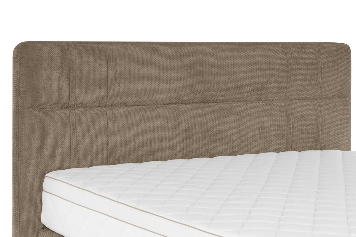 BOXSPRINGBETT 160/200 cm  in Hellbraun  - Hellbraun/Eichefarben, MODERN, Holz/Textil (160/200cm) - Welnova