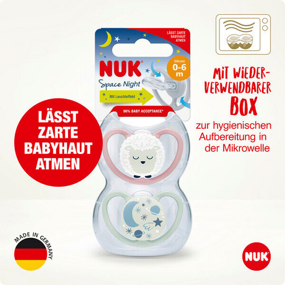 SCHNULLER 0 Monat(e)  - Basics (5,3/6/13,5cm) - NUK