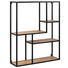 WANDREGAL - Eichefarben/Schwarz, Design, Holzwerkstoff/Metall (75/91/20cm) - Carryhome WANDREGAL - Eichefarben/Schwarz, Design, Holzwerkstoff/Metall (75/91/20cm) - Carryhome
