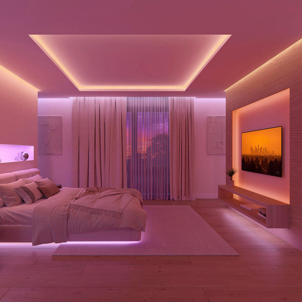 LED-STRIP Flux 1,5/0.6/200 cm  - Weiß, Basics, Kunststoff (1,5/0.6/200cm) - Philips HUE